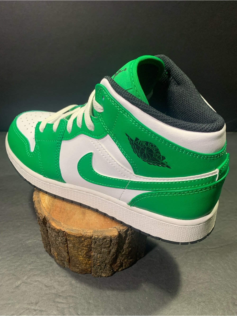 Air Jordan Mid Sneakers Lucky Green White Shoe Size- Women’s- 7.5 or Youth 6Y